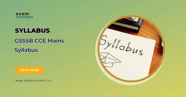 GSSSB CCE Mains Syllabus