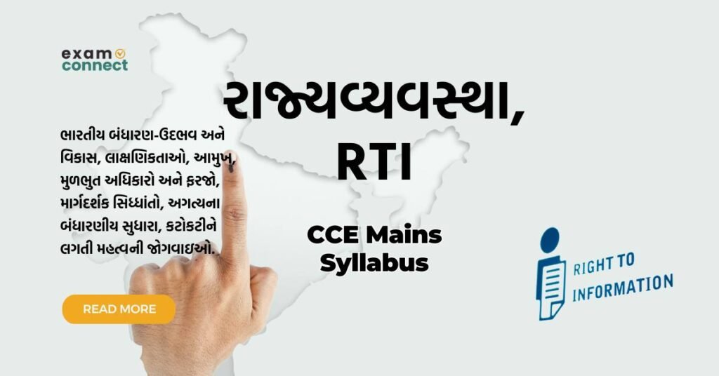 GSSSB CCE Mains Syllabus polity