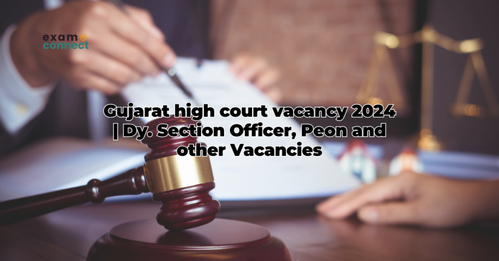 Gujarat high court vacancy 2024  