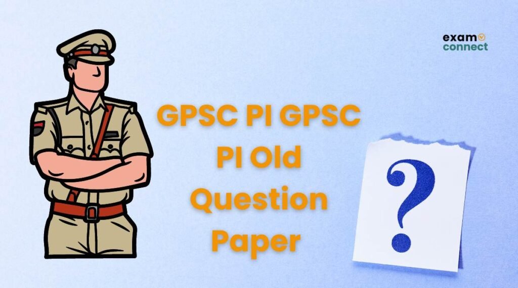 GPSC PI Old Question Paper