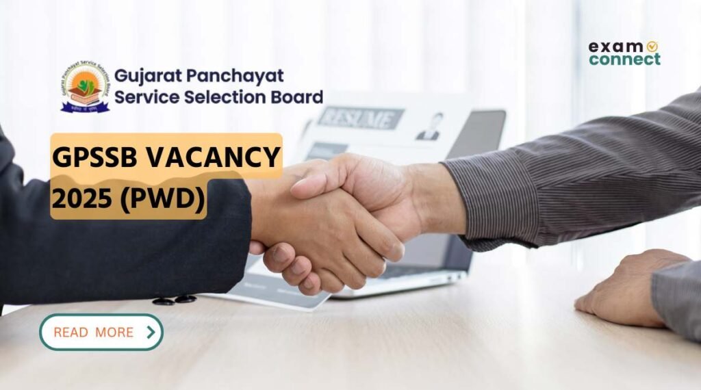 GPSSB Vacancy 2025 (PwD)