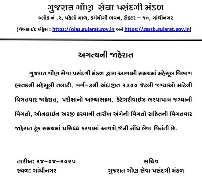 Revenue Talati Bharti 2025