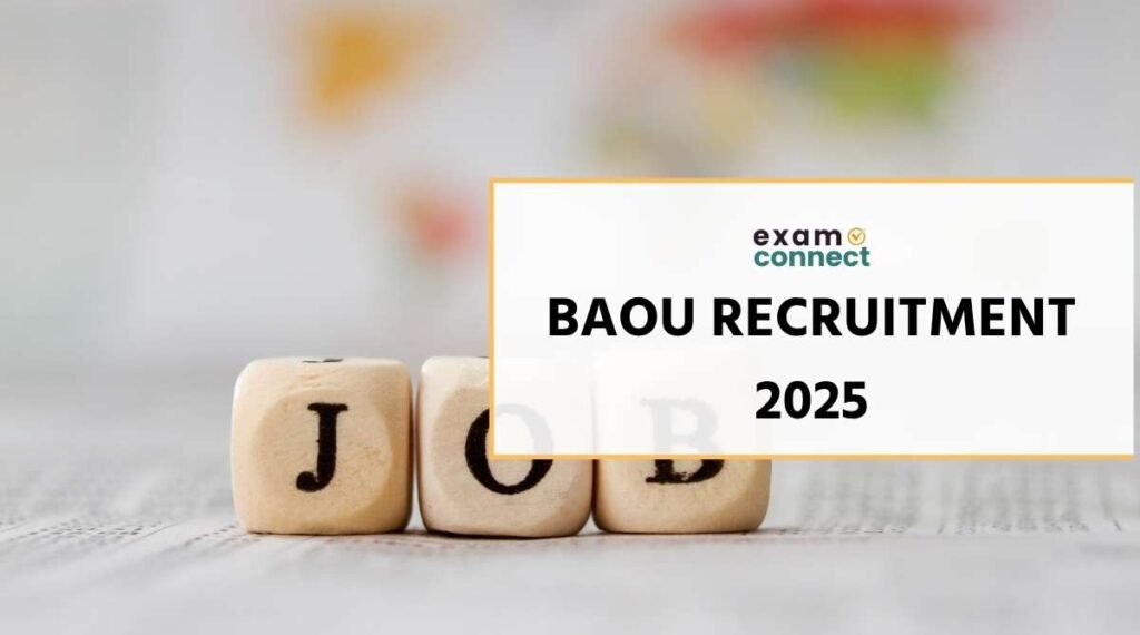 BAOU Recruitment 2025