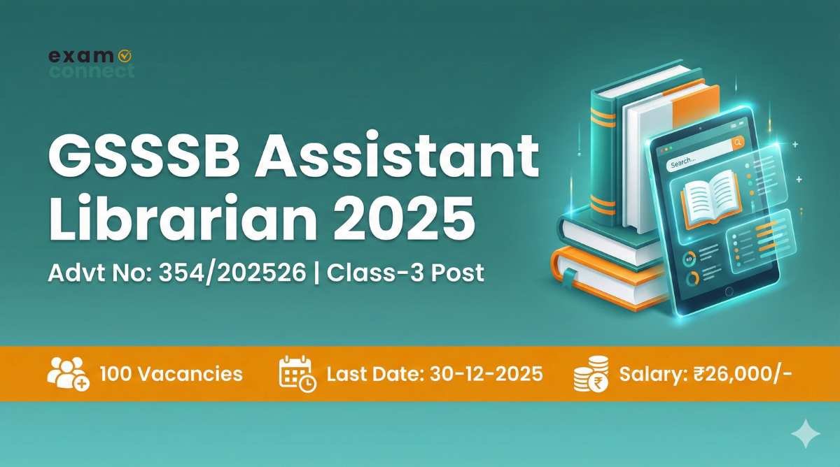 GSSSB Assistant Librarian Recruitment 2025