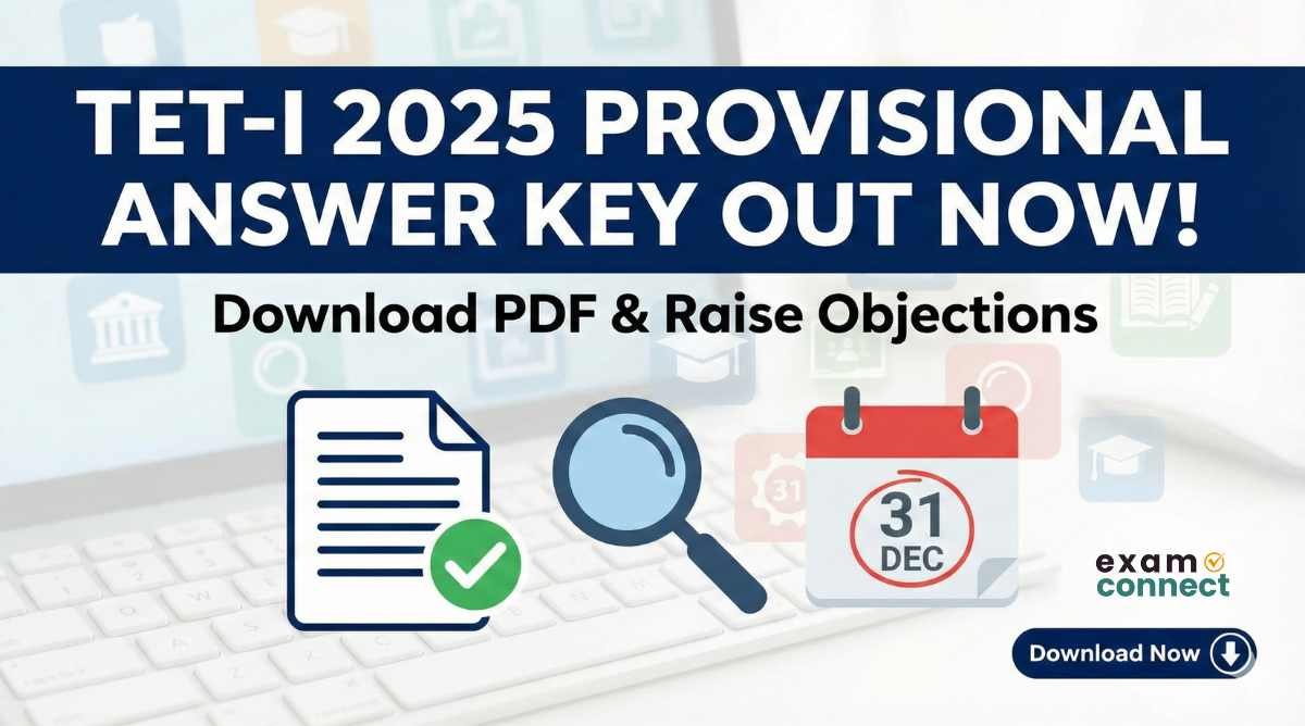 TET 1 Provisional Answer Key 2025