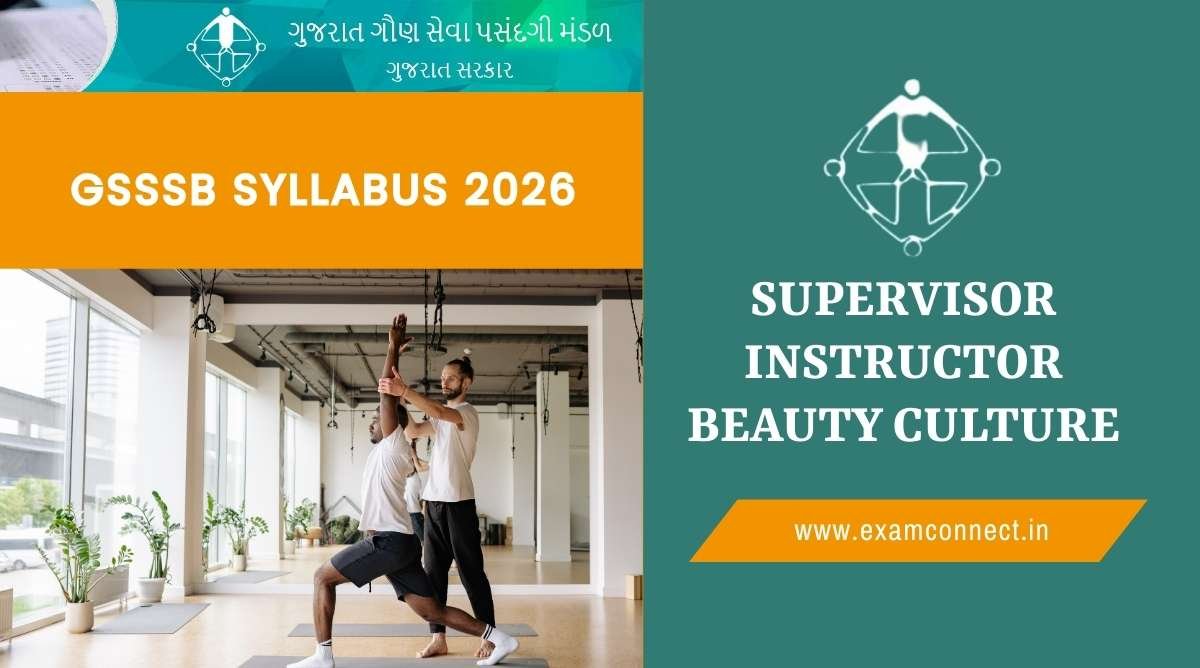 GSSSB Supervisor Instructor Beauty Culture Syllabus 2026