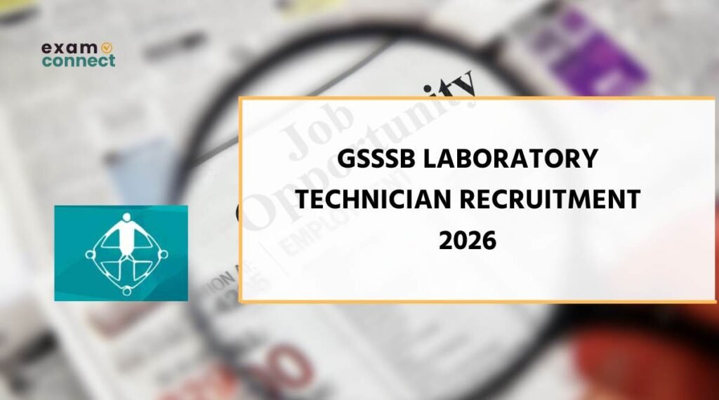 GSSSB Laboratory Technician Recruitment 2026