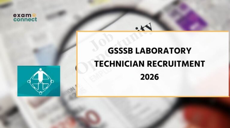 GSSSB Laboratory Technician Recruitment 2026 - Gujarat Government Jobs ...