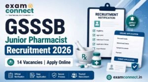 GSSSB Junior Pharmacist Recruitment 2026