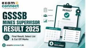 GSSSB Mines Supervisor Result 2025
