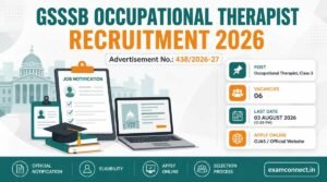 GSSSB Occupational Therapist Recruitment 2026 Official Notification for 6 Class-3 Vacancies