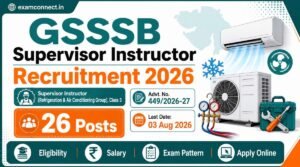 GSSSB Supervisor Instructor Recruitment 2026
