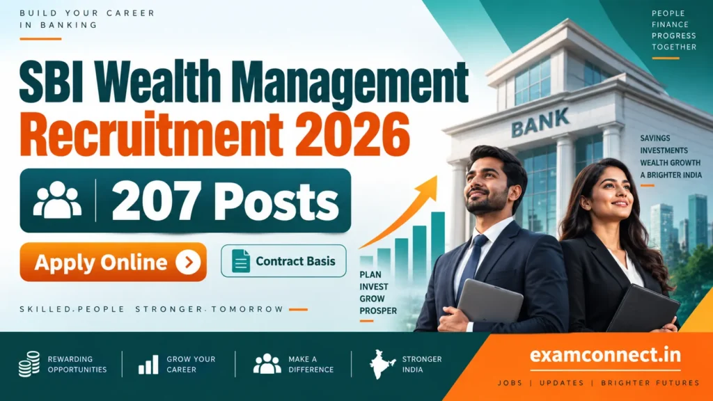 SBI Wealth Management Recruitment 2026 for 207 Specialist Cadre Officer posts